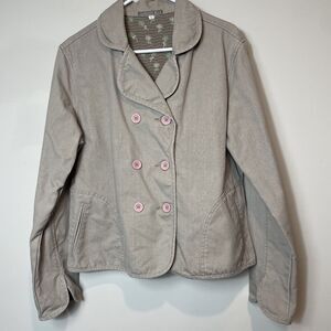 Isabella Bird Double Breasted Cotton Jacket Size Large
